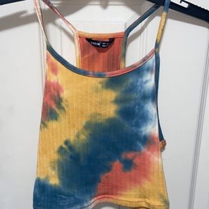 Tie-dye crop top tank top